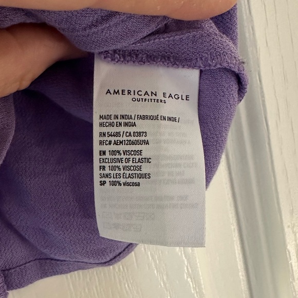 American Eagle purple crop top - Picture 5 of 8